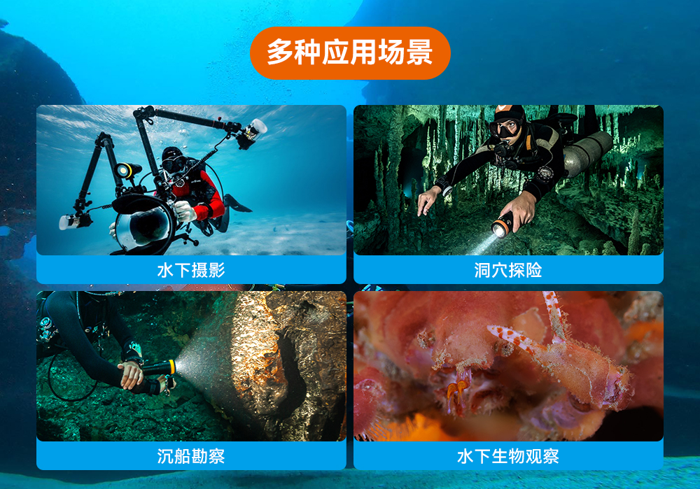 D900V水下攝影燈,水下攝影補光燈,潛水照明燈,打撈照明,OrcaTorch草莓视频官网