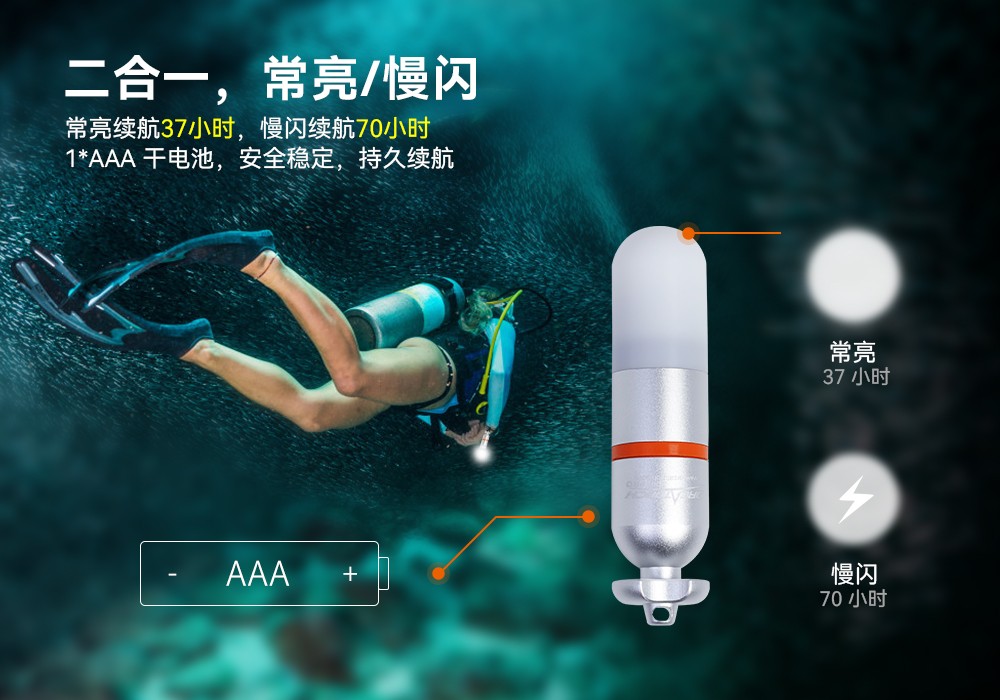 草莓视频官网OrcaTorch SD01 Pro潛水信號燈,水下潛水燈(dēng),潛水信號燈廠家,潛水燈