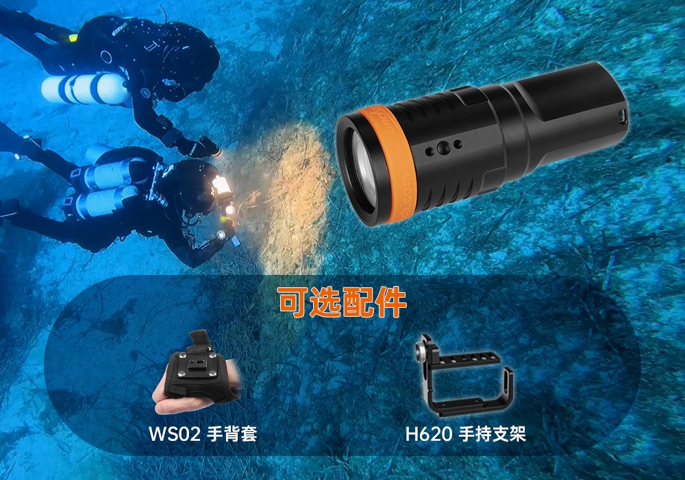 虎(hǔ)鯨OrcaTorch,水下攝影補光燈,潛水補光燈,潛水無線主燈,潛水手電筒