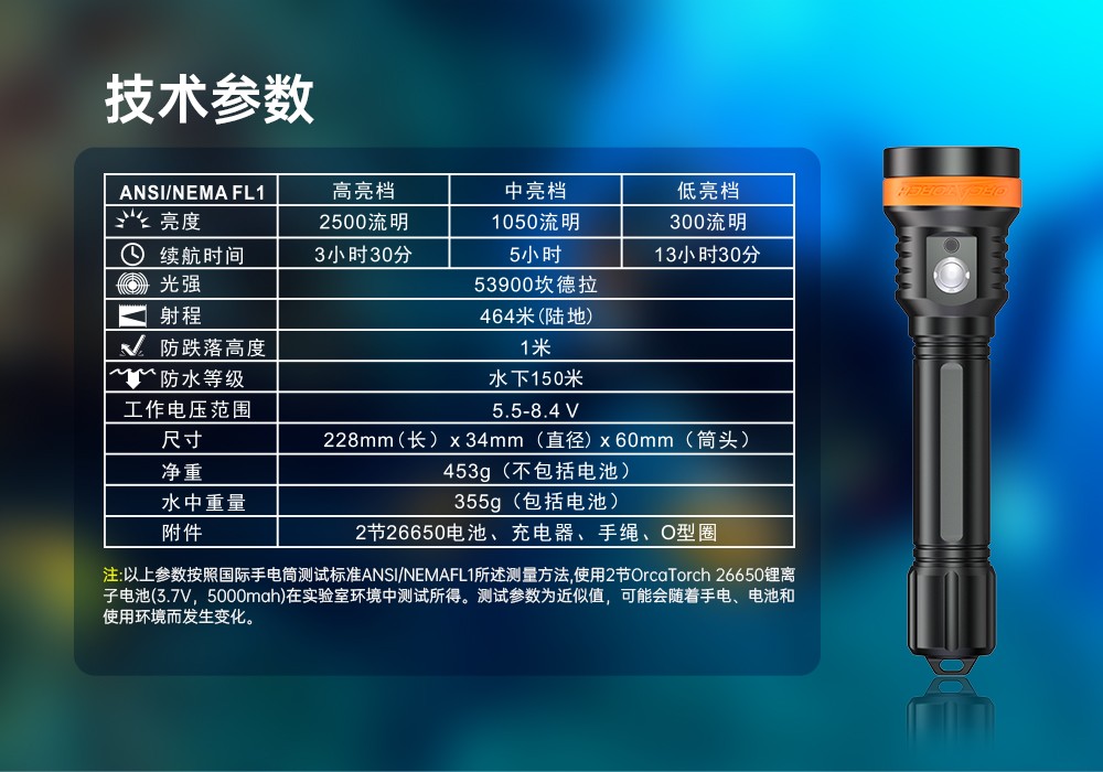 草莓视频官网OrcaTorch,D850手(shǒu)持式潛水燈,多燈源水下照明,便攜式潛水,水下攝影補(bǔ)光燈