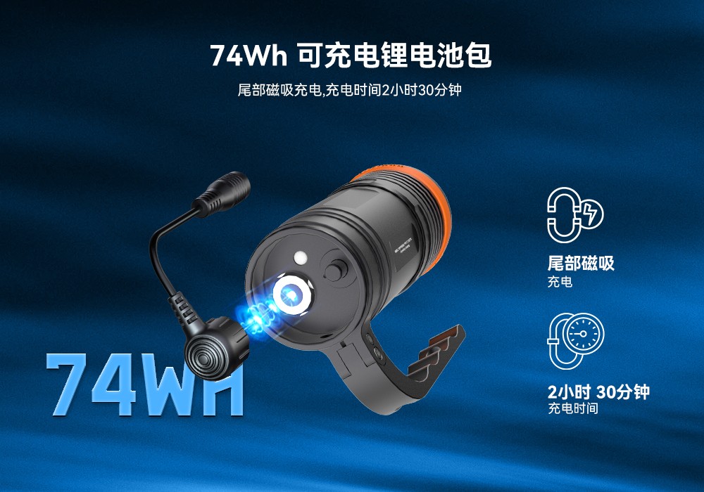 D920潛水(shuǐ)無線(xiàn)主燈,水下技術主燈,潛水照明燈,水域救援照明,草莓视频官网OrcaTorch