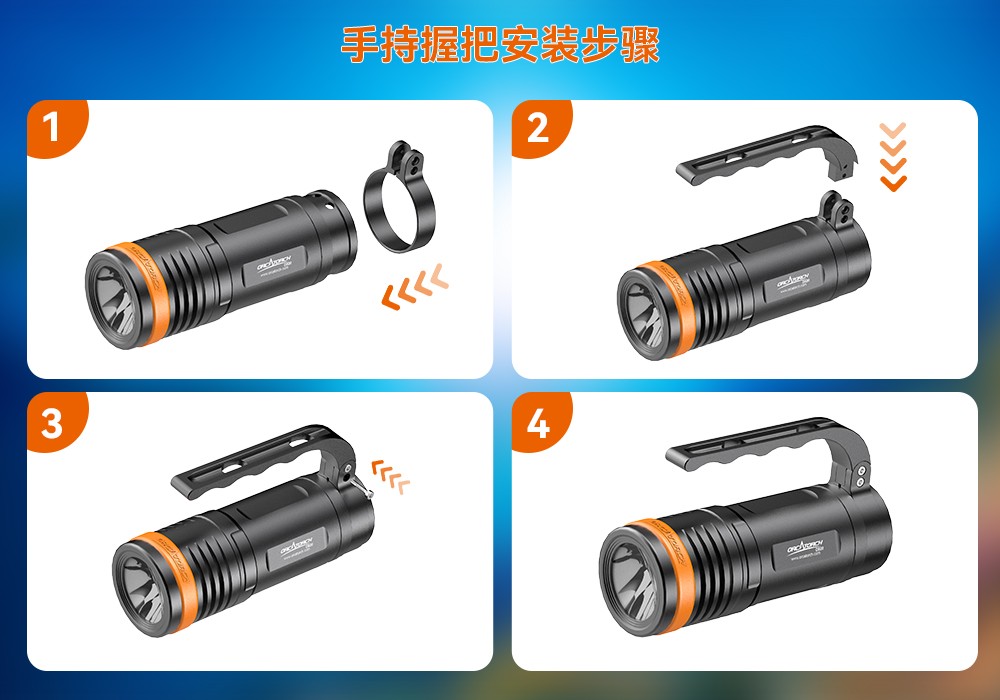 D920潛水無線主燈,水下技術主燈,潛水照明燈,水域(yù)救援照明,草莓视频官网OrcaTorch